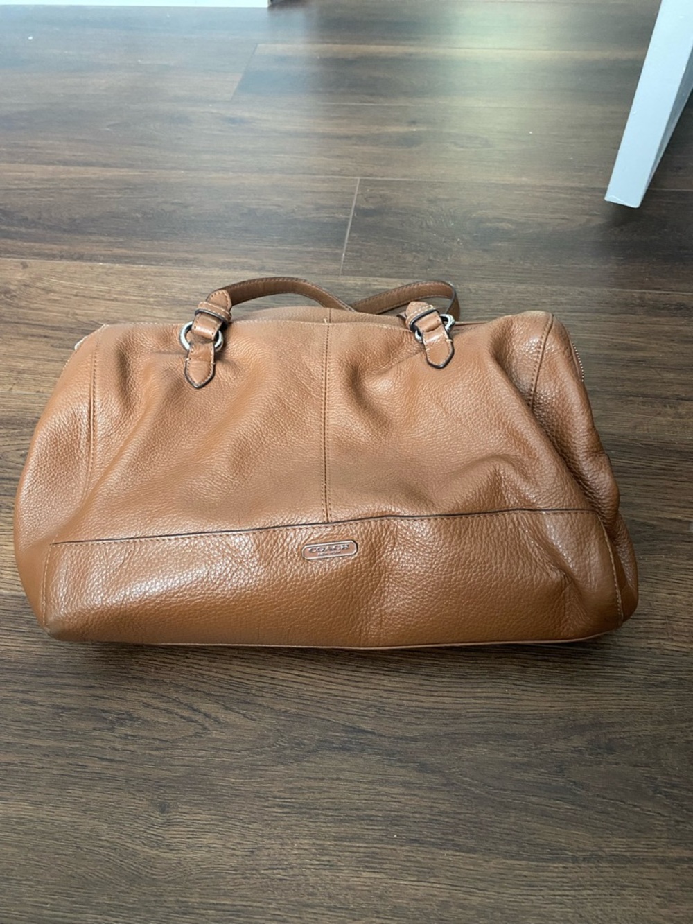 Coach Brown Pebbled Leather Travel Duffle